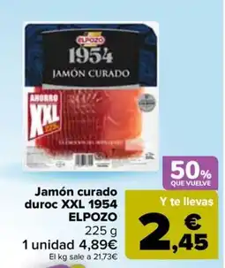 Carrefour Elpozo jamón curado duroc xxl 1954 oferta