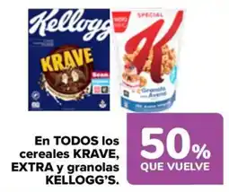 Carrefour Kellogg's cereales kraave extra y granolas oferta