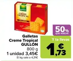 Carrefour Galletas Creme Tropical Gullón oferta
