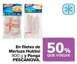 Carrefour Pescanova filetes de Merluza Hubbsi y Panga oferta
