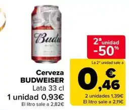 Carrefour Cerveza Budweiser oferta