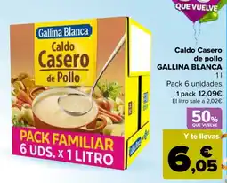 Carrefour Gallina Blanca caldo casero de pollo oferta