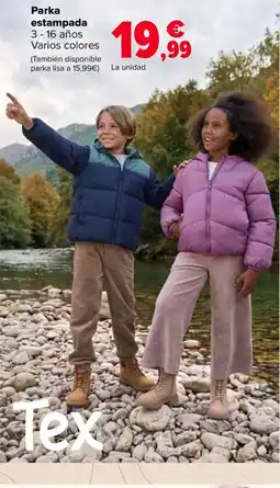 Carrefour Tex parka estampada oferta