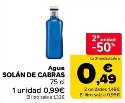 Carrefour Agua SOLÁN DE CABRAS oferta