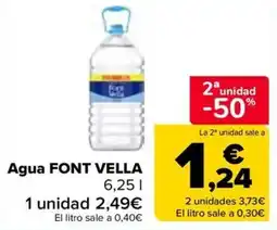 Carrefour Agua Font Vella oferta
