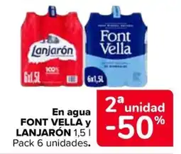 Carrefour Font Vella y Lanjarón oferta