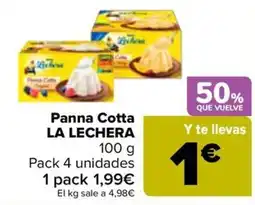 Carrefour La Lechera Panna Cotta oferta