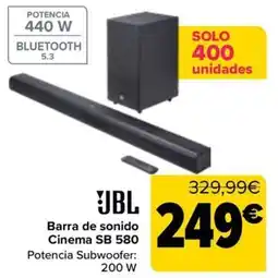 Carrefour JBL Barra de sonido Cinema SB 580 oferta
