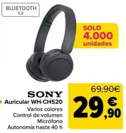 Carrefour Sony auricular wh-ch520 oferta