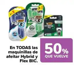 Carrefour Bic maquinillas de afeitar Hybrid y Flex oferta