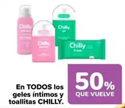 Carrefour Chilly geles íntimos y toallitas oferta