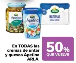 Carrefour Arla Apetina cremas de untar y quesos oferta