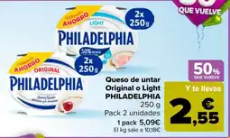 Carrefour philadelphia queso de untar original o light oferta