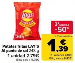 Carrefour Lay's patatas fritas Al punto de sal oferta