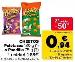 Carrefour Cheetos Pelotazos o Pandilla oferta