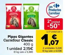 Carrefour Pipas Gigantes Carrefour Classic oferta