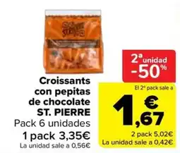 Carrefour St. pierre croissants con pepitas de chocolate oferta