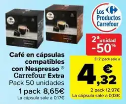 Carrefour Carrefour Extra Café en cápsulas compatibles con Nespresso® oferta