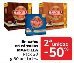 Carrefour Marcilla cafés en cápsulas oferta