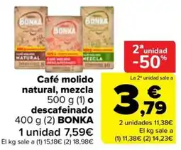 Carrefour Bonka café molido natural mezcla oferta