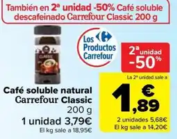 Carrefour Carrefour Classic café soluble natural oferta