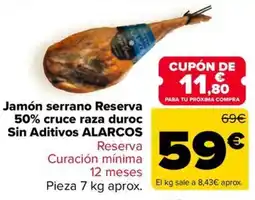 Carrefour Alarcos jamón serrano reserva oferta
