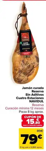 Carrefour Navidul jamón curado reserva oferta