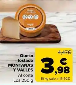 Carrefour Montañas y Valles queso tostado oferta