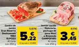 Carrefour Elpozo centro de jamón gran reserva deshuesado 1954 oferta