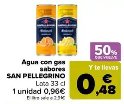 Carrefour Agua con gas sabores SAN PELLEGRINO oferta