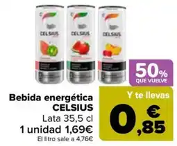 Carrefour Celsius bebida energética oferta