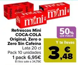 Carrefour Coca-Cola Refrescos Mini oferta