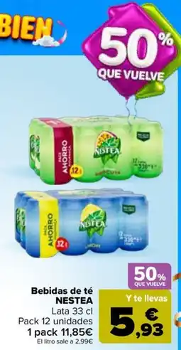 Carrefour Nestea bebidas de té oferta