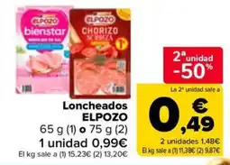 Carrefour Market Elpozo loncheados oferta