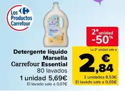 Carrefour Market Carrefour Essential Detergente líquido Marsella oferta