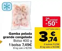 Carrefour Gamba pelada grande congelada oferta