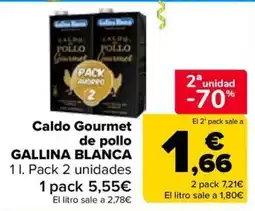 Carrefour Gallina Blanca caldo gourmet de pollo oferta