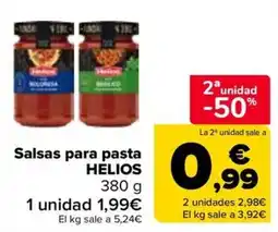 Carrefour Salsas para pasta Helios oferta