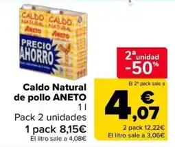 Carrefour Aneto caldo natural de pollo oferta