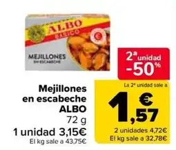 Carrefour Albo mejillones en escabeche oferta