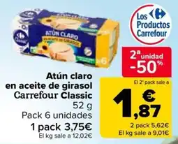 Carrefour Carrefour Classic Atún claro en aceite de girasol oferta