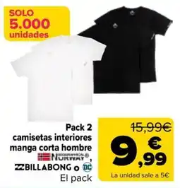 Carrefour geographical norway camisetas interiores manga corta hombre oferta