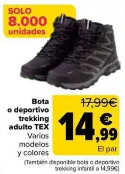 Carrefour Bota o deportivo trekking adulto TEX oferta