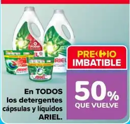 Carrefour Market Ariel detergentes cápsulas y líquidos oferta