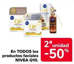 Carrefour Nivea q10 productos faciales oferta