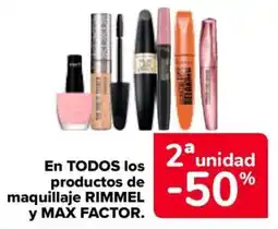 Carrefour Rimmel y Max Factor productos de maquillaje oferta