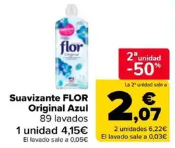 Carrefour flor suavizante original azul oferta