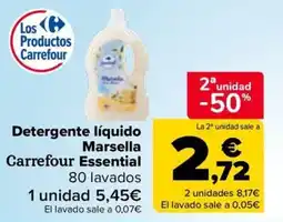 Carrefour Carrefour Essential Detergente líquido Marsella oferta
