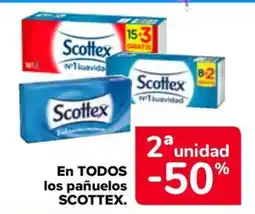 Carrefour Scottex pañuelos oferta