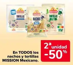Carrefour Mission Mexicanos nachos y tortillas oferta